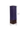 Trapzo Blue Natural Fiber Shade Table Lamp With Wood Base