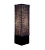 Trapzo Blue Natural Fiber Shade Table Lamp With Wood Base