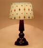 Mackay Blue Fabric Shade Night Lamp With Wood Base