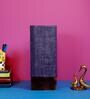 Claude Blue Natural Fiber Shade Table Lamp With Wood Base