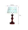Arnie Blue Fabric Shade Night Lamp With Wood Base