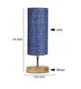 Charles Blue Jute Shade Table Lamp With Wood Base