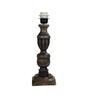 Blue Shade Table Lamp With Wooden Base