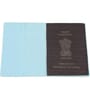 Blue Silicon Passport Holder