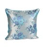 Blue Silk Floral 16x16 inches Cushion Covers (Pack of 2)