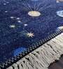 Blue Abstract Silk 3 ft x 5 ft Kids Carpet