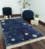 Blue Abstract Silk 3 ft x 5 ft Kids Carpet