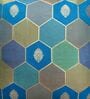 Blue Silk blend Honeycomb Brocade 16x16 inches Cushion Covers (Set of 2)