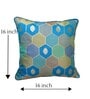 Blue Silk blend Honeycomb Brocade 16x16 inches Cushion Covers (Set of 2)
