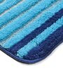 Blue Geometric Microfiber 23x16 Inches AntiSkid Bath Mat