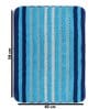 Blue Geometric Microfiber 23x16 Inches AntiSkid Bath Mat