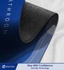 Blue Slogan Rubber 16x24 Inches AntiSkid Bath Mat