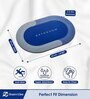 Blue Slogan Rubber 16x24 Inches AntiSkid Bath Mat