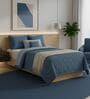 Blue Soft Fluffy Micro Solid Plain Heavy Winter Single 400GSM Reversible Comforter