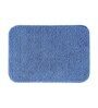 Blue Shaggy Polyester 28x20 Inches AntiSkid Bath Mat