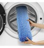 Blue Shaggy Polyester 28x20 Inches AntiSkid Bath Mat