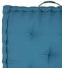Blue Solid Cotton 20x20 Inches Floor Cushion