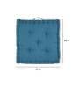 Blue Solid Cotton 20x20 Inches Floor Cushion