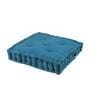 Blue Solid Cotton 20x20 Inches Floor Cushion