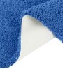 Blue Solid 100% Polyester AntiSkid Bathmat