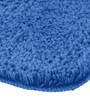 Blue Solid 100% Polyester AntiSkid Bathmat