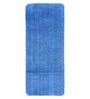 Blue Solid 100% Polyester AntiSkid Bathmat