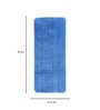Blue Solid 100% Polyester AntiSkid Bathmat