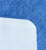 Blue Solid 100% Polyester AntiSkid Bathmat
