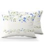 Blue Floral 120 TC Cotton Queen Bedsheet with 2 Pillow Covers