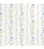 Blue Floral 120 TC Cotton Queen Bedsheet with 2 Pillow Covers