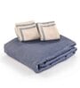 Blue Solid 144 TC 100% Cotton King Sized Bed Sheets with 2 Pillow Covers