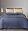Blue Solid 144 TC 100% Cotton King Sized Bed Sheets with 2 Pillow Covers