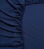 Blue Solid 144 TC 100% Cotton Single Bedsheet with 1 Pillow Cover