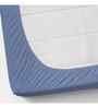Blue Solid 144 TC Cotton King Fitted Bedsheet Bedsheet 2 Pillow Shades Collection