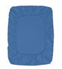 Blue Solid 150 TC Microfiber Queen Sized Double Bedsheet with 2 Pillow Covers