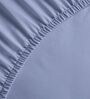 Blue Solid 200 TC 100% Cotton King Sized Fitted Bed Sheets with 2 Pillow Covers