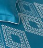 Blue Geometric 210 TC 100% Cotton King Sized Bed Sheets with 2 Pillow Covers