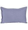 Blue Solid 210 TC Cotton Single Sized Bedsheet with 1 Pillow Cover Satin Stripe 2024 Collection