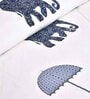 Blue Traditional 240 TC Cotton King Size Bedsheet With 2 Pillow Covers