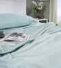 Blue Solid 300 TC Cotton Double Bed Sheet with 2 Pillow Covers 24 Collection