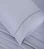 Blue Solid 300 TC Cotton Double Bed Sheet with 2 Pillow Covers 24 Collection