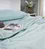Blue Solid 300 TC Cotton King Size Bed Sheet with 2 Pillow Covers 24 Collection