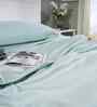 Blue Solid 300 TC Cotton Single Bed Sheet with 1 Pillow Cover 24 Collection