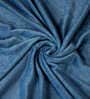 Blue Solid 300 TC Woollen Flat Double Bedsheet with 2 Pillow Covers