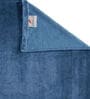 Blue Solid 300 TC Woollen Flat Double Bedsheet with 2 Pillow Covers