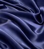 Blue Solid 400 TC Satin King Fitted Bedsheet with 2 Satin Pillow covers