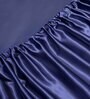 Blue Solid 400 TC Satin King Fitted Bedsheet with 2 Satin Pillow covers