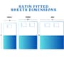 Blue Solid 400 TC Satin King Fitted Bedsheet with 2 Satin Pillow covers
