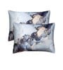 Blue Solid 400 TC Satin Set of 2 Pillow Covers