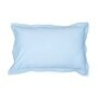 Blue Solid 600 TC Cotton 1 Double Bedcover with 2 Pillow cover